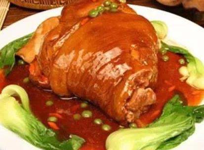 红扒肘子:潍坊昌邑市特产美食-昌邑红扒肘子,产地宝