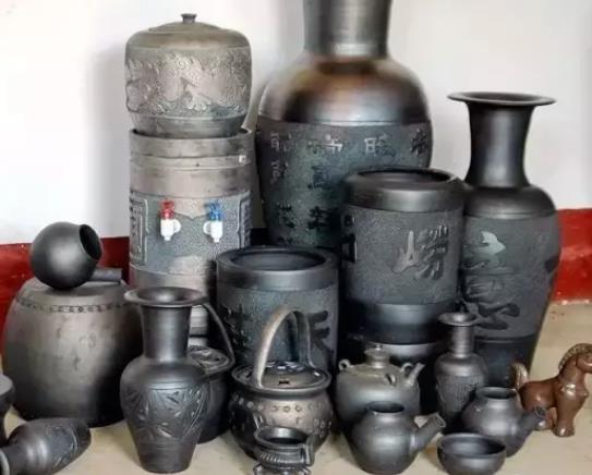 莒南黑陶:临沂市莒南县特产工艺品黑陶,产地工艺品黑陶,产地宝