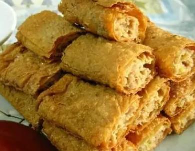 富阳干炸响铃-青菜豆腐皮:杭州富阳特色美食干炸响铃,产地宝
