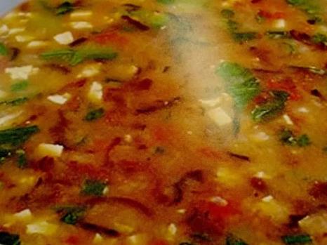 红腌菜拌汤:榆林府谷特色美食红腌菜拌汤,产地食品面疙瘩,产地宝