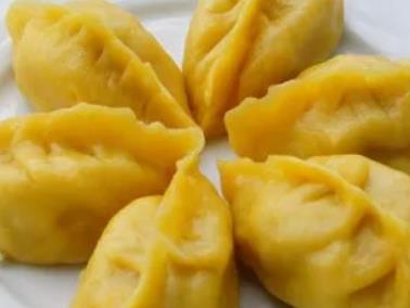 南瓜蒸饺:榆林府谷特色美食小吃南瓜蒸饺,产地食品蒸饺,产地宝