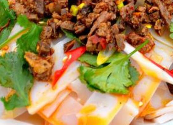 定边酿皮:榆林定边特色美食小吃酿rang皮,产地食品凉皮酿皮,产地宝