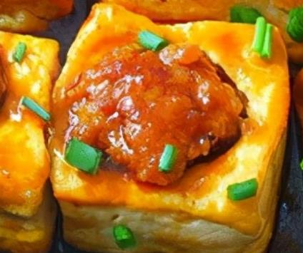 凤阳酿豆腐:滁州凤阳县特色美食酿豆腐,产地食品酿豆腐,产地宝